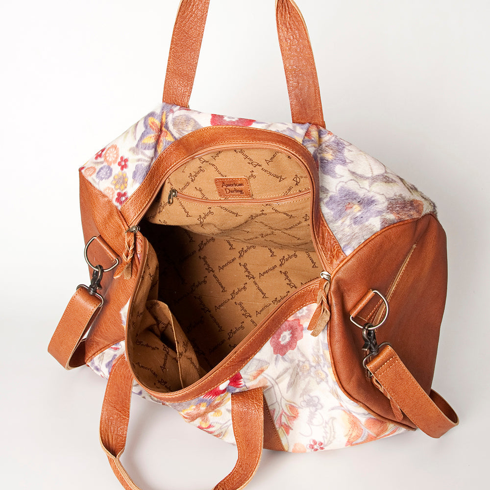 American Darling Women's Duffel Bag Western Hair On Genuine Leather Handbag and Ladies Purse