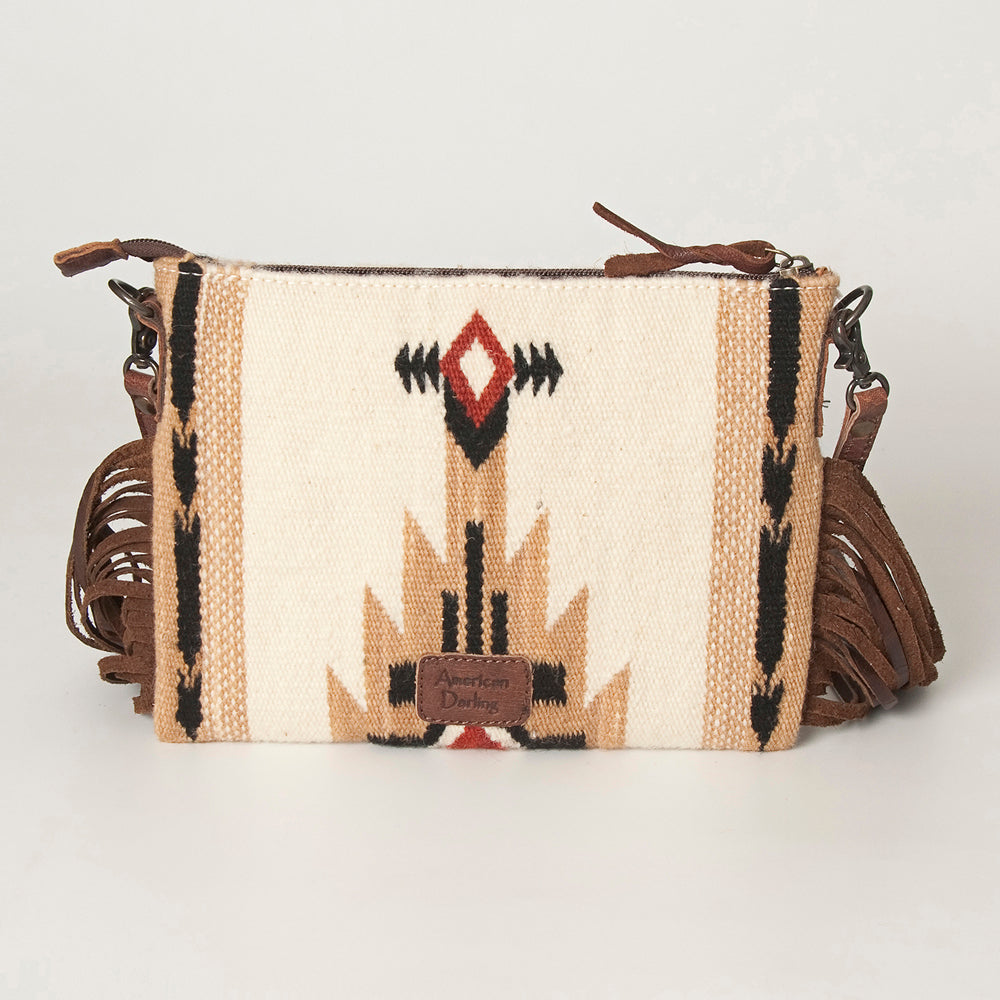 American Darling Crossbody Hand Tooled Saddle Blanket Genuine Leather