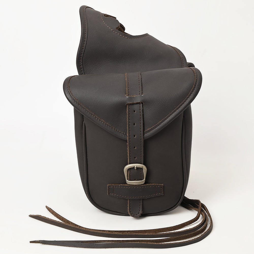 6.5"W x 8"H 3"B Comfytack Soft Leather Saddle Horn Bag Brown