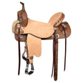 Hilason Western Horse Barrel Flex Trail Saddle American Leather Brown