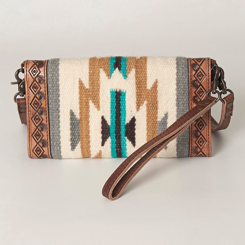 American Darling Hand Tooled Saddle Blanket Genuine Leather
