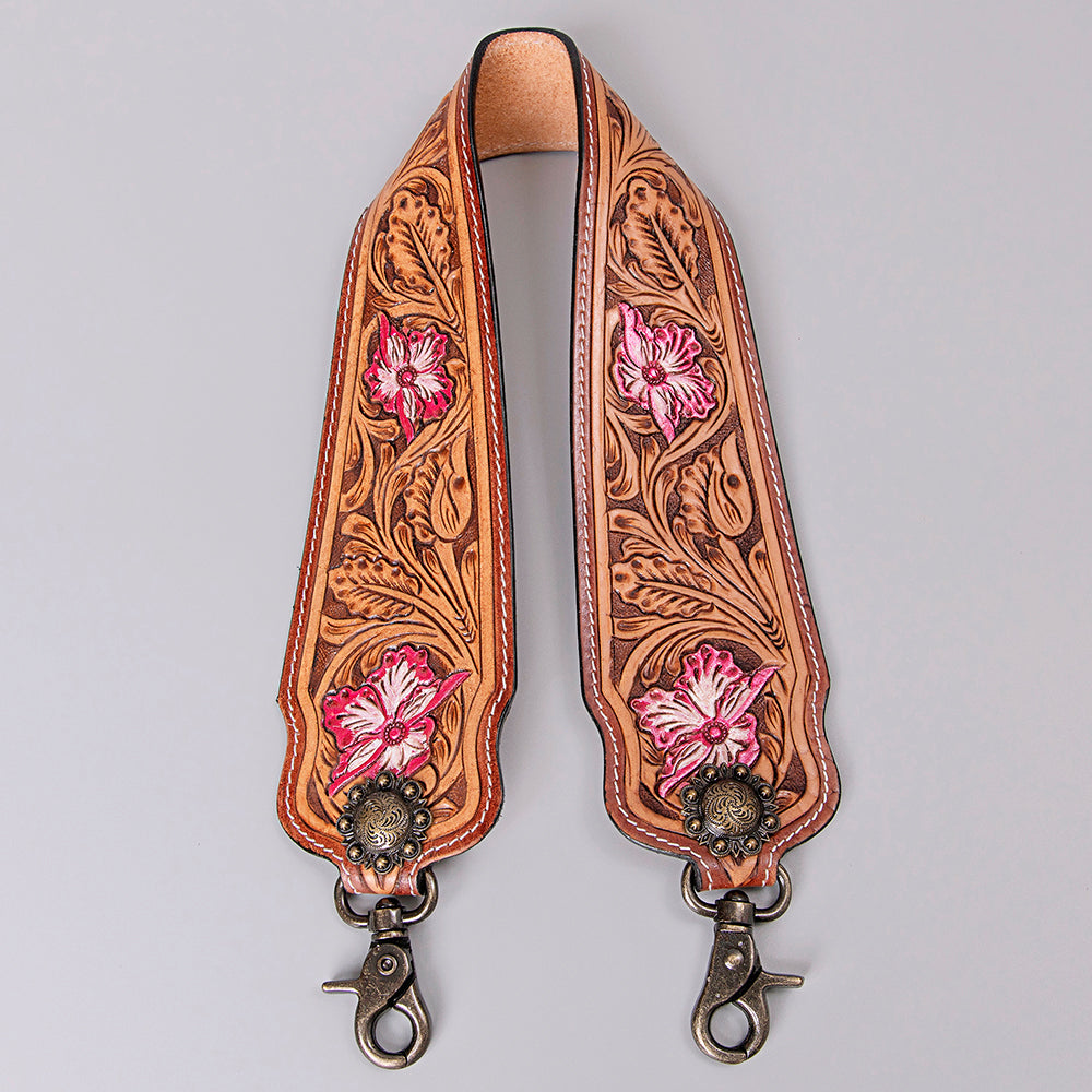 American Darling Hand Tooled Genuine Leather Crossbody Handle Strap for Bags Phone Wallet Purse Clutch