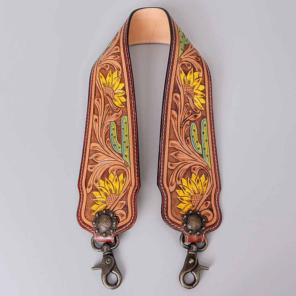 American Darling Hand Tooled Genuine Leather Crossbody Handle Strap for Bags Phone Keychain Wallet Purse Clutch Cellphone