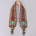 American Darling ADSTF166 Hand Tooled Genuine Leather Crossbody Handle Strap For Bags