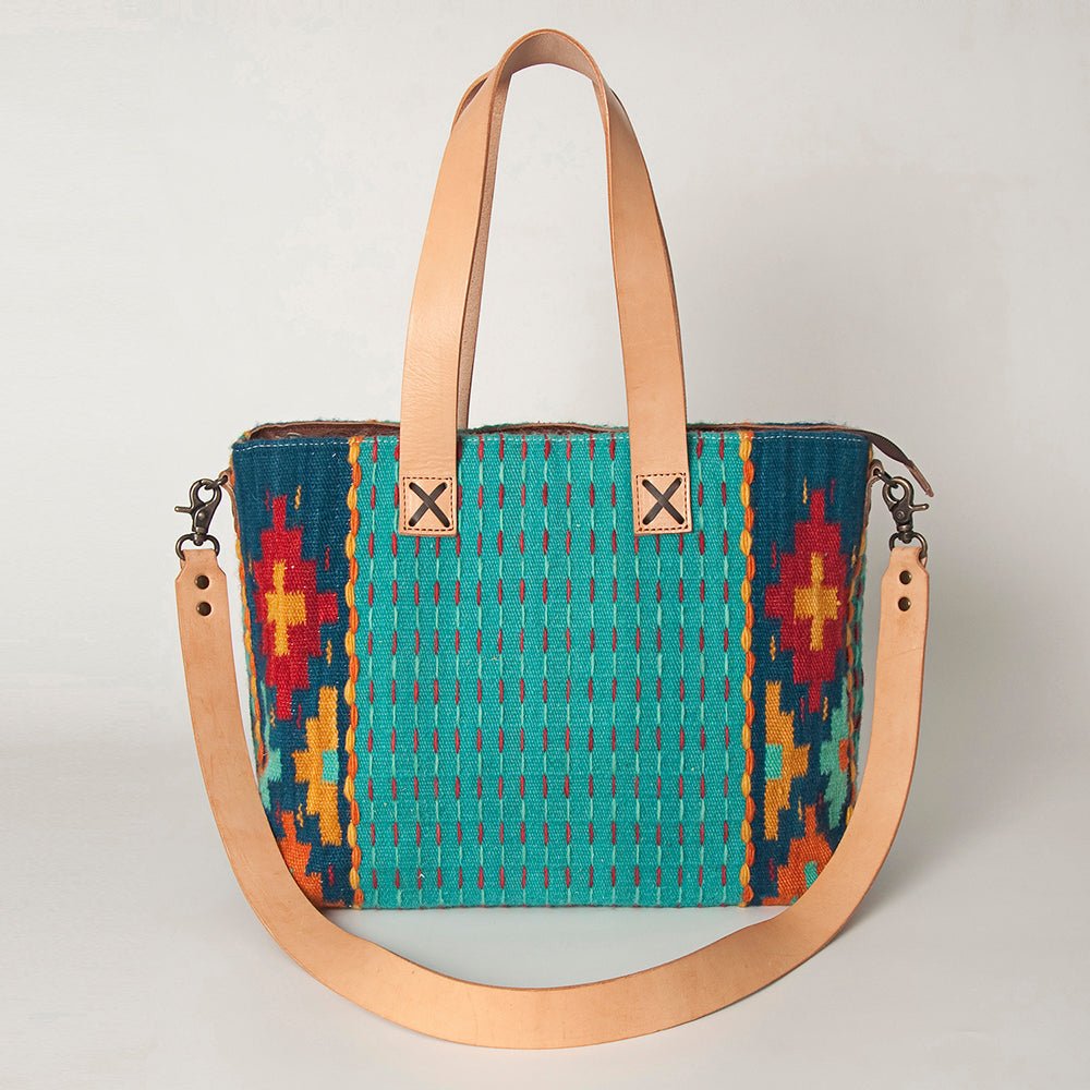 American Darling Tote Saddle Blanket Genuine Leather