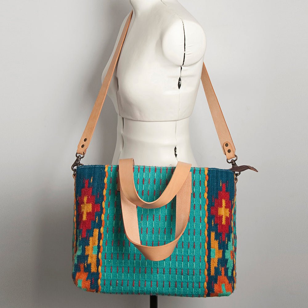 American Darling Tote Saddle Blanket Genuine Leather