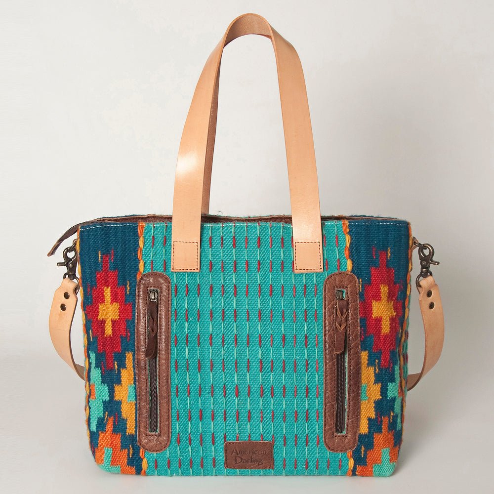 American Darling Tote Saddle Blanket Genuine Leather