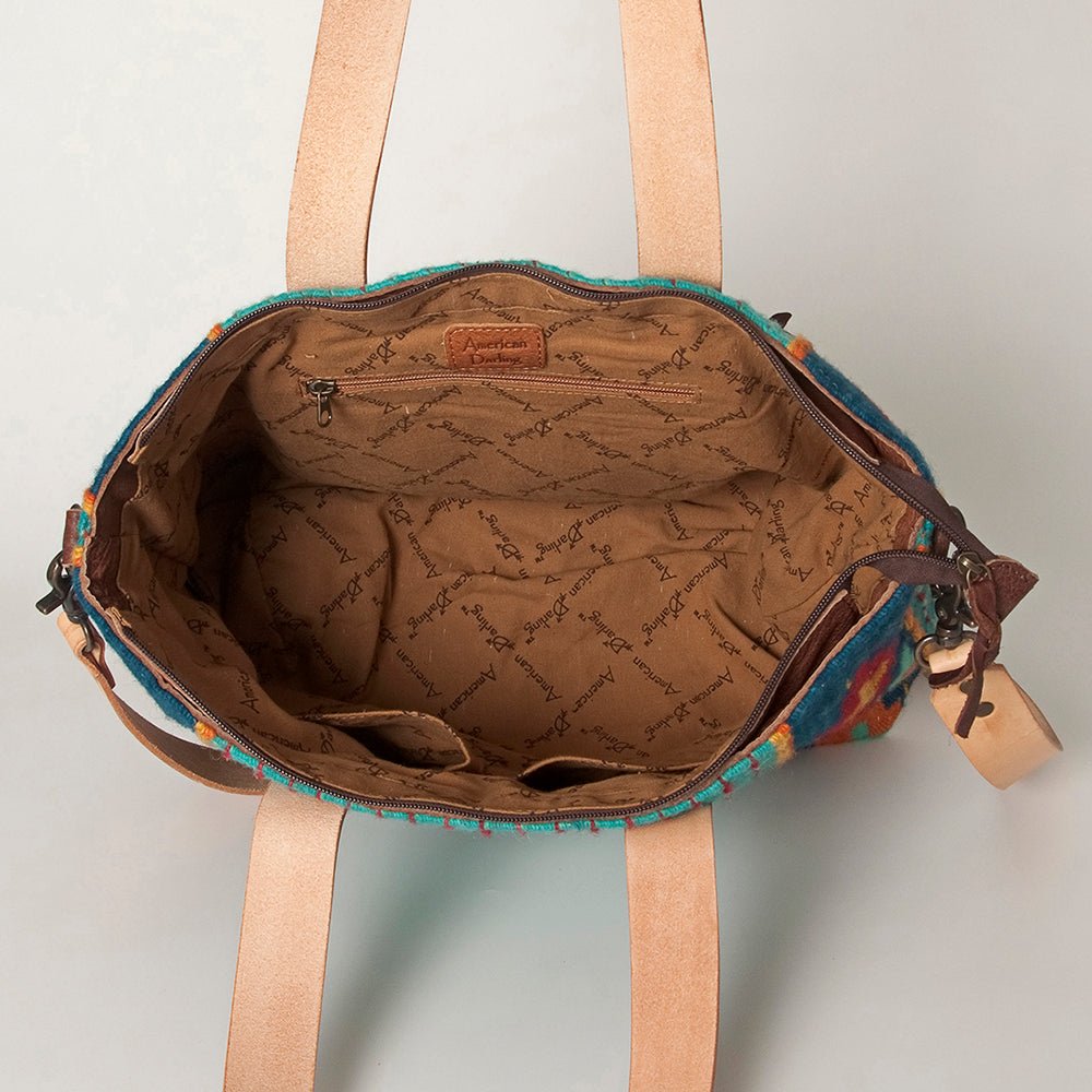 American Darling Tote Saddle Blanket Genuine Leather
