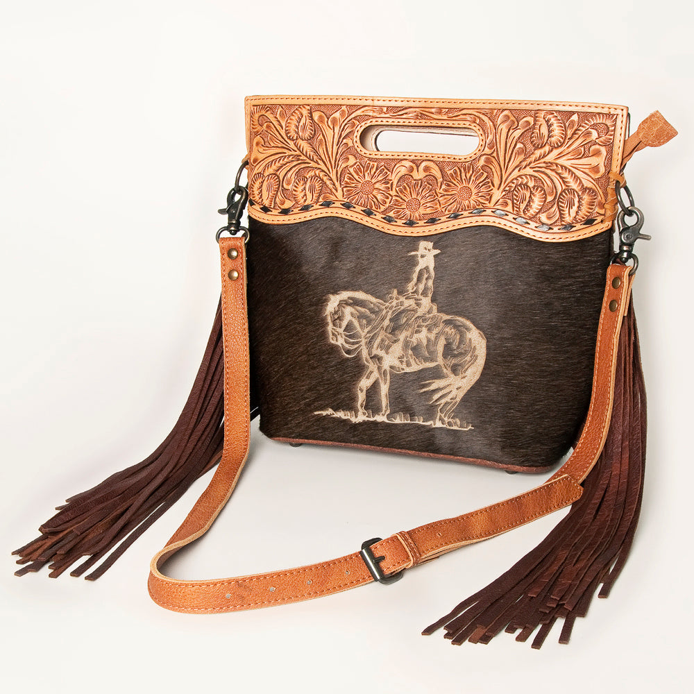 American Darling Clutch Hand Tooled Saddle Blanket Fabric Genuine Leather Western Women Bag Handbag Purse | Purses for Cute