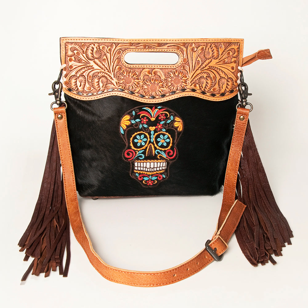 American Darling Clutch Hand Tooled Saddle Blanket Fabric Genuine Leather Western Women Bag Handbag Purse | Purses for Cute