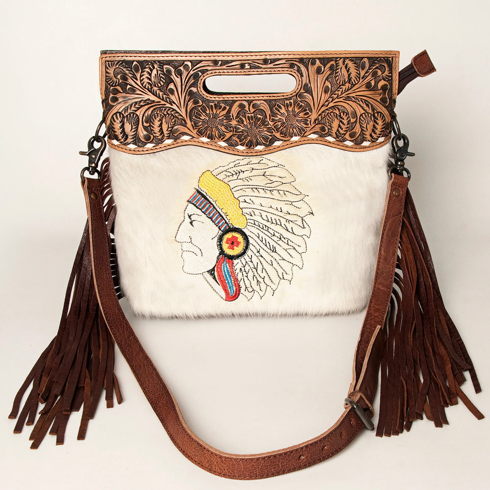 American Darling Clutch Hand Tooled Saddle Blanket Fabric Genuine Leather Western Women Bag Handbag Purse | Purses for Cute
