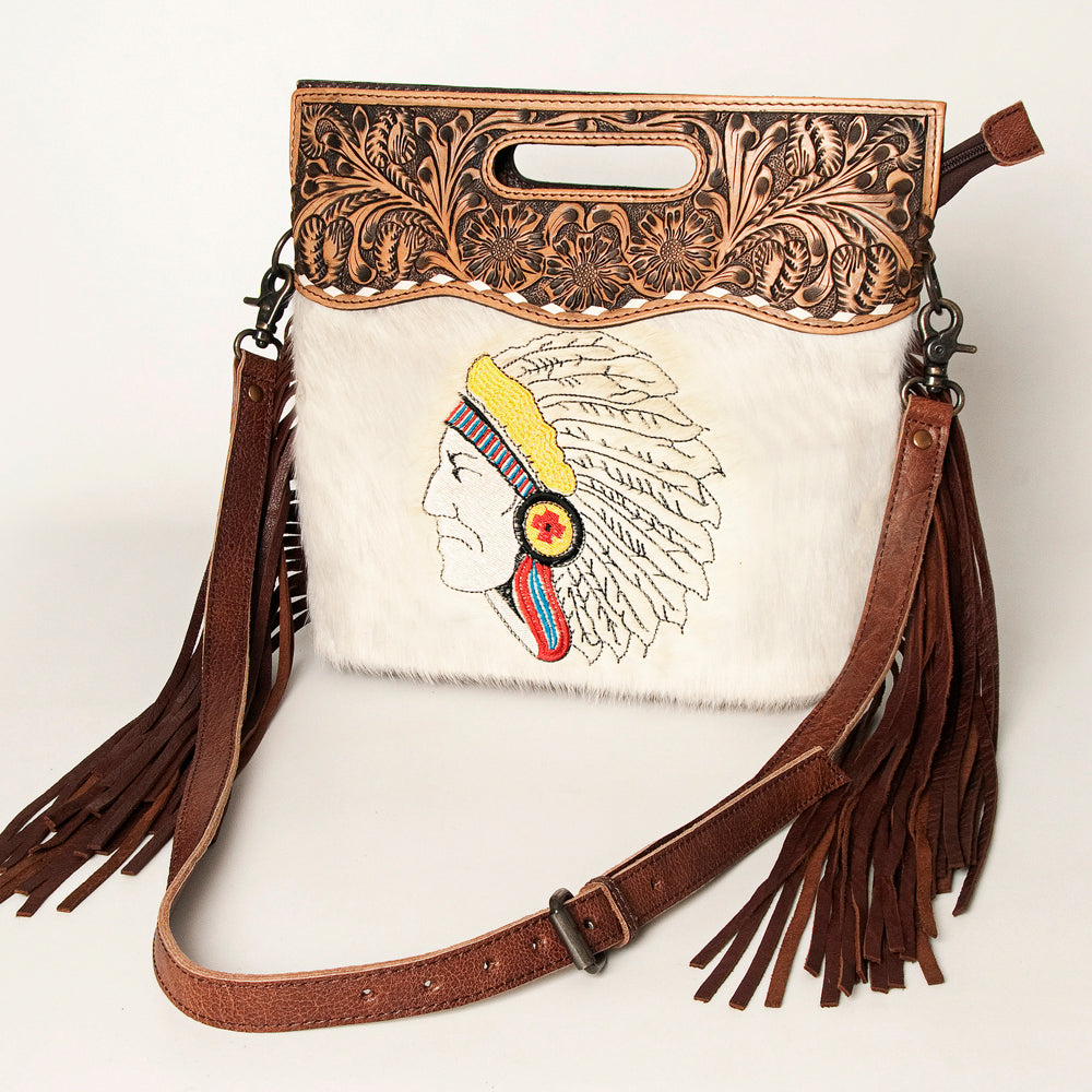 American Darling Clutch Hand Tooled Saddle Blanket Fabric Genuine Leather Western Women Bag Handbag Purse | Purses for Cute