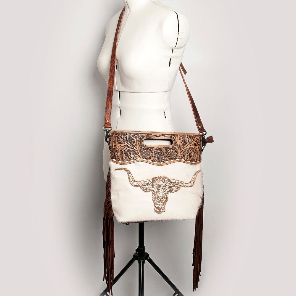 American Darling Clutch Hand Tooled Saddle Blanket Fabric Genuine Leather Western Women Bag Handbag Purse | Purses for Cute