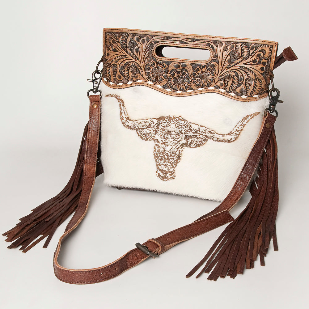 American Darling Clutch Hand Tooled Saddle Blanket Fabric Genuine Leather Western Women Bag Handbag Purse | Purses for Cute