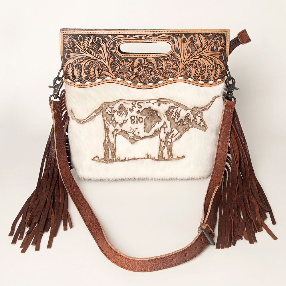 American Darling Clutch Hand Tooled Saddle Blanket Fabric Genuine Leather Western Women Bag Handbag Purse | Purses for Cute