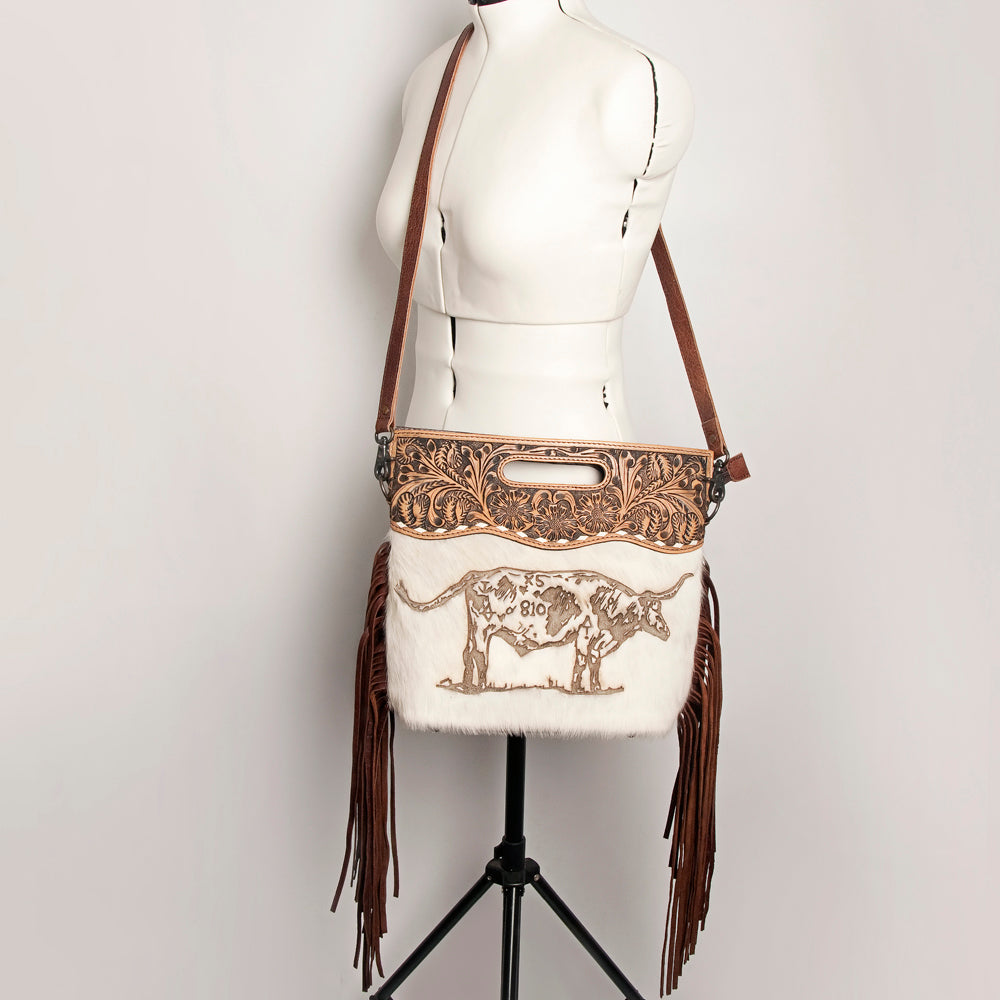 American Darling Clutch Hand Tooled Saddle Blanket Fabric Genuine Leather Western Women Bag Handbag Purse | Purses for Cute