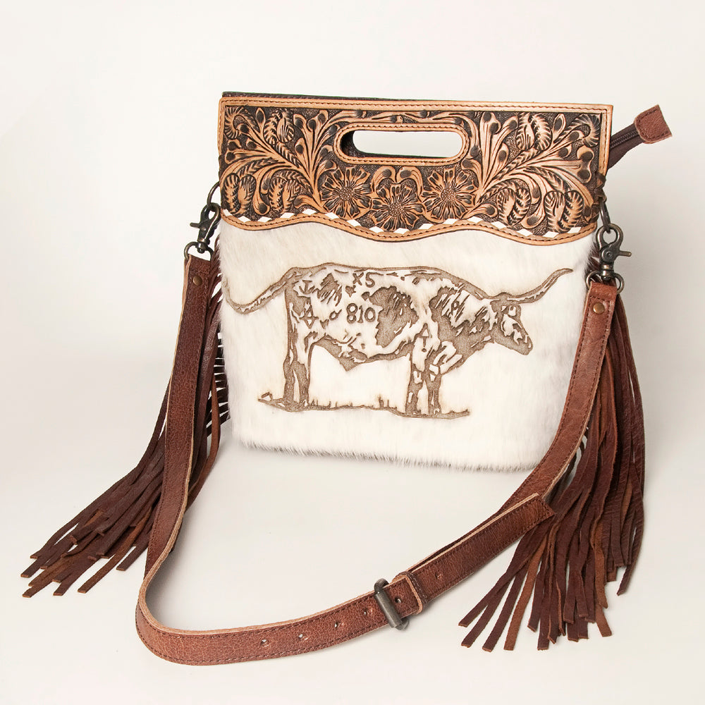 American Darling Clutch Hand Tooled Saddle Blanket Fabric Genuine Leather Western Women Bag Handbag Purse | Purses for Cute