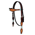 Hilason W. H. Hand Tooled American Leather Breast Collar Rawhide