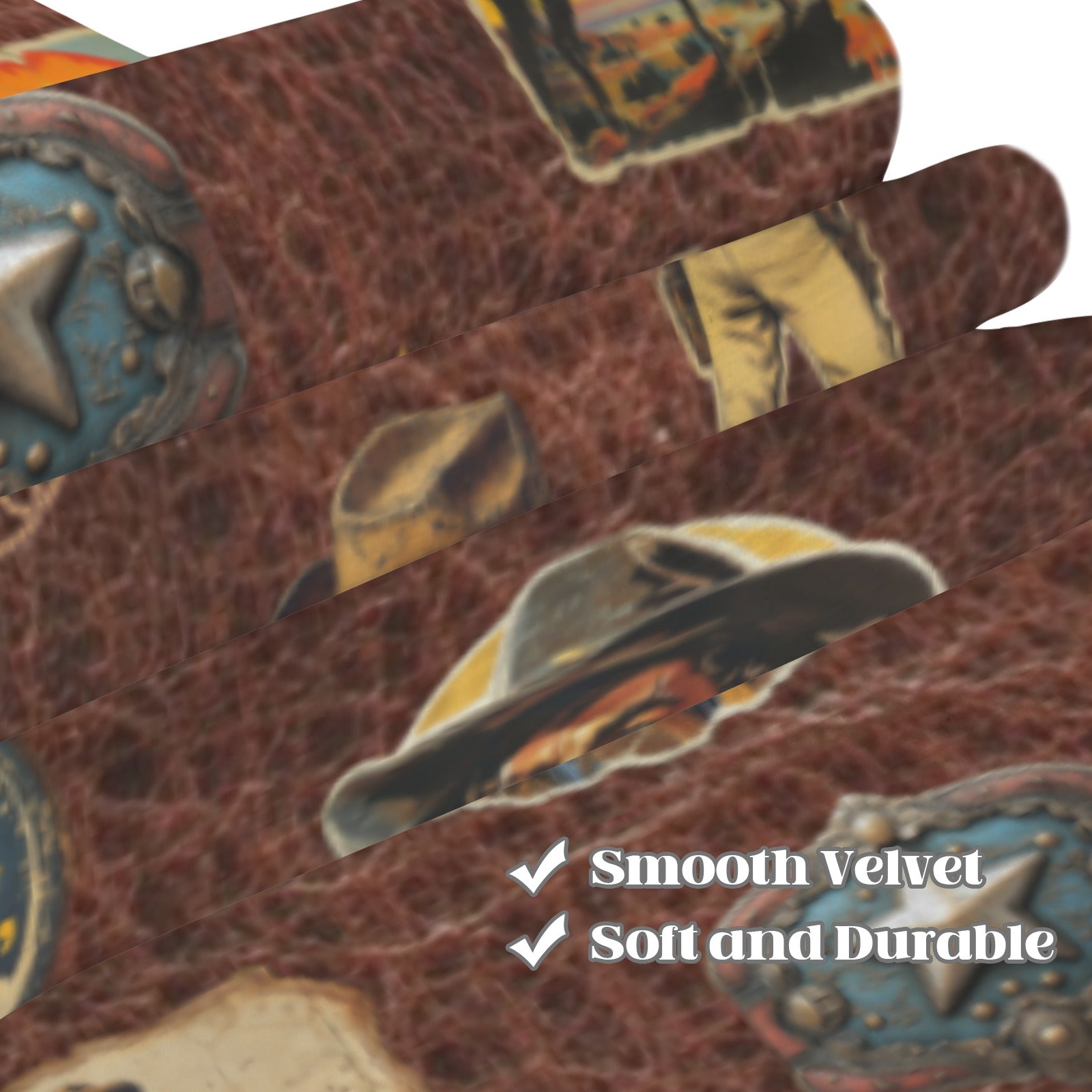 Baha Ranch Vintage Cowboy Collage Western Curtains 52" x 63" Made in America by Baha Ranch Western Wear - product image 5