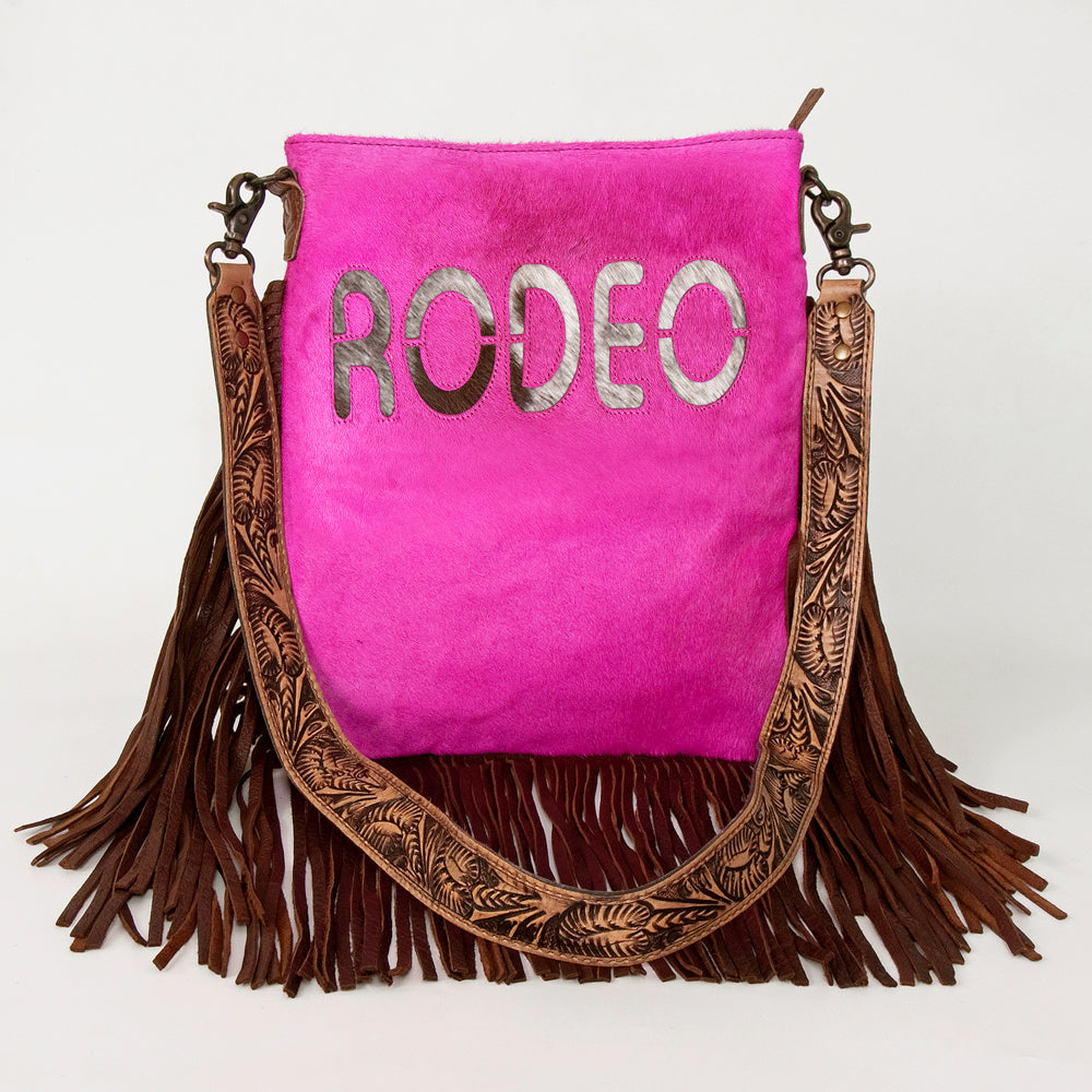 American Darling Messenger Hand Tooled Hair On Genuine Leather Western Women Bag Handbag Purse | Cute