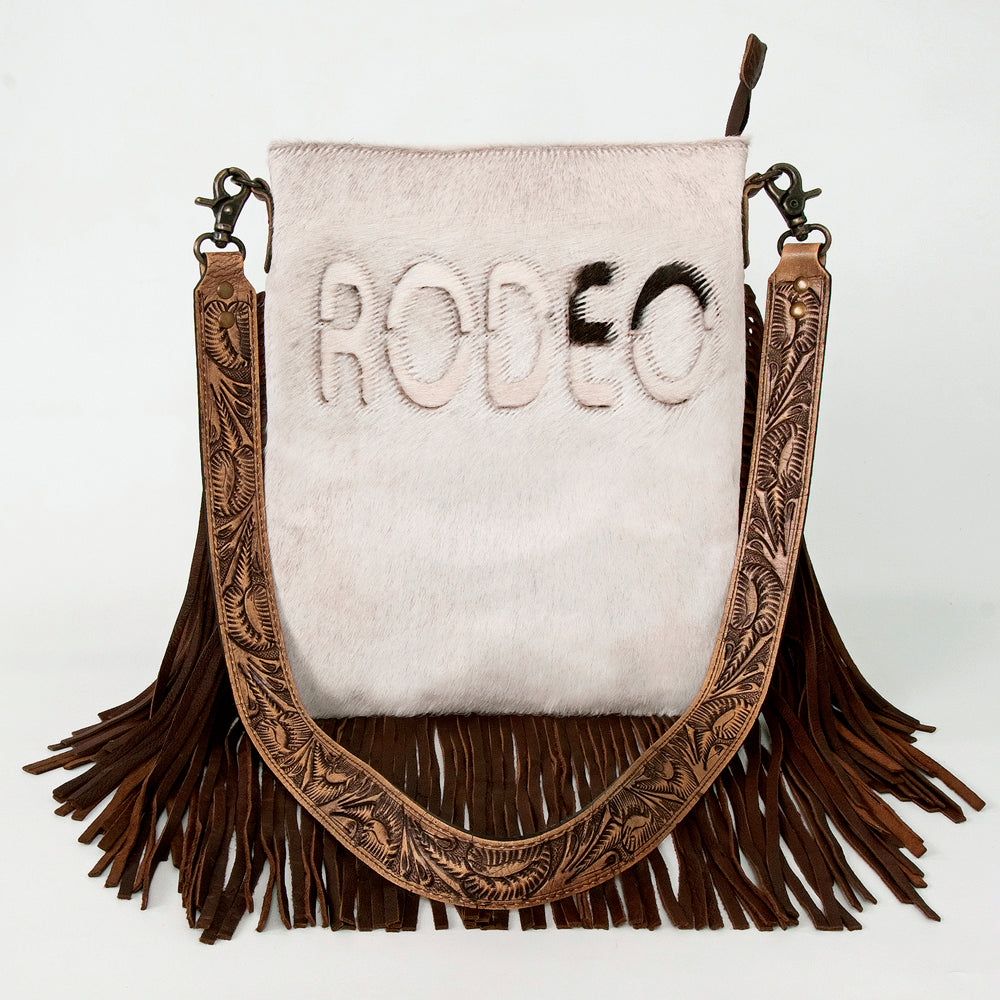 American Darling Messenger Hand Tooled Hair On Genuine Leather Western Women Bag Handbag Purse | Cute