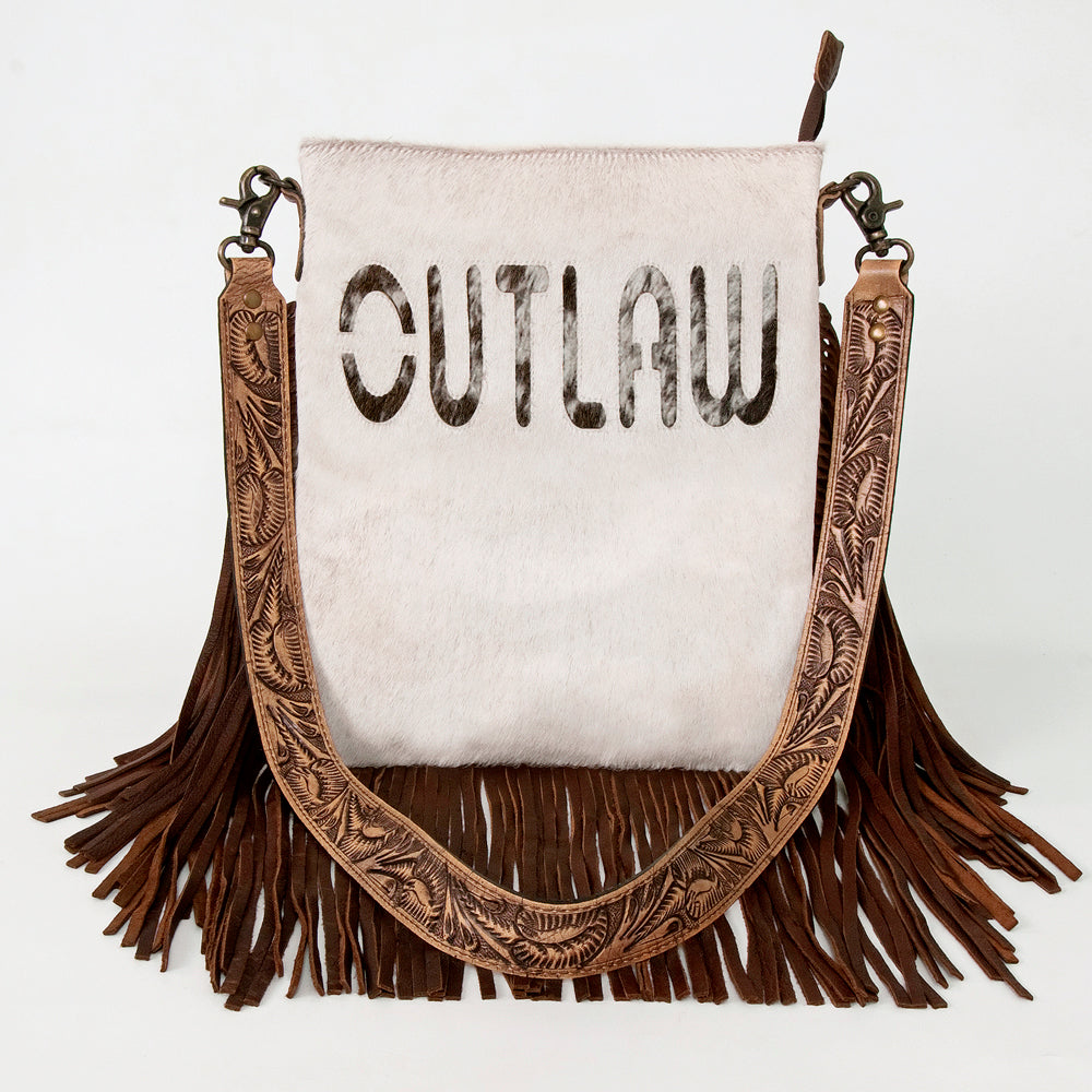 American Darling Messenger Hand Tooled Hair On Genuine Leather Western Women Bag Handbag Purse | Cute