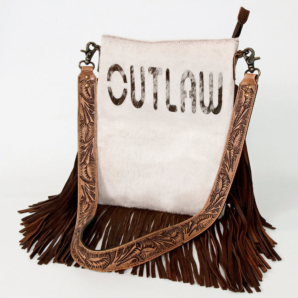 American Darling Messenger Hand Tooled Hair On Genuine Leather Western Women Bag Handbag Purse | Cute