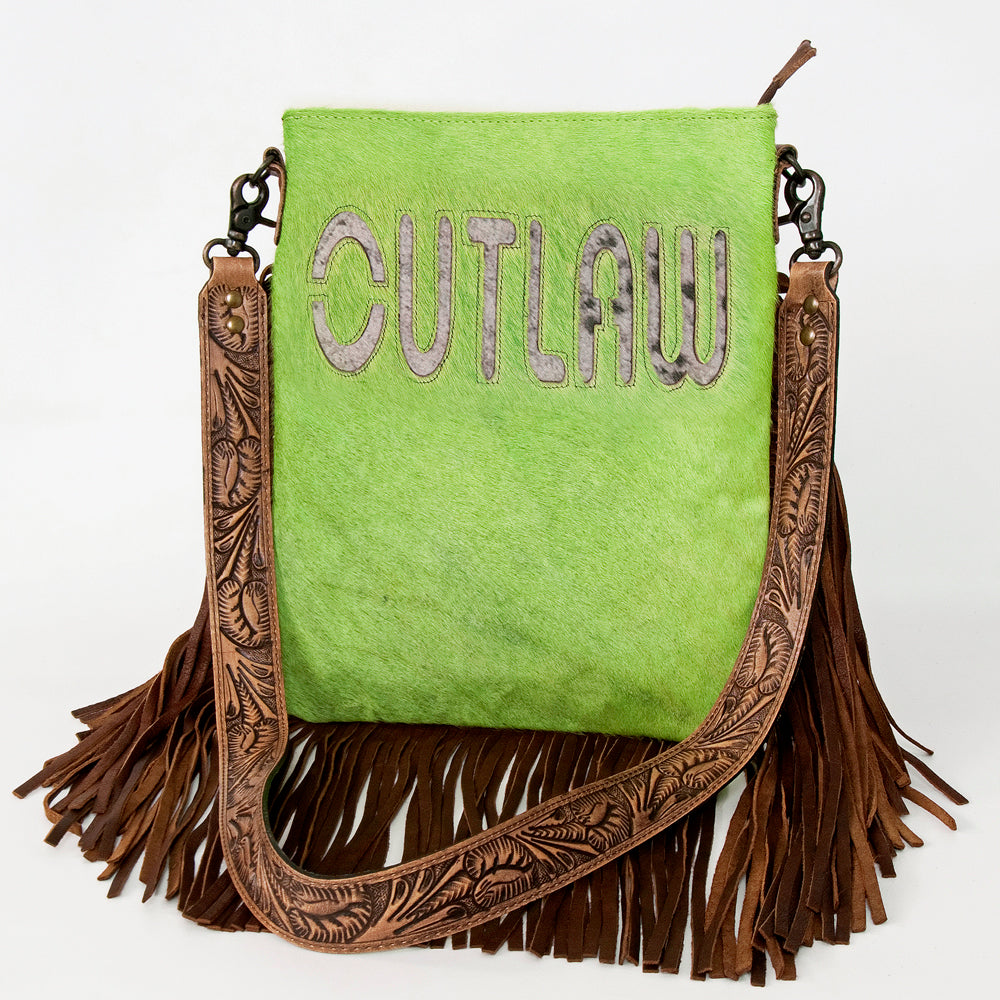 American Darling Messenger Hand Tooled Hair On Genuine Leather Western Women Bag Handbag Purse | Cute