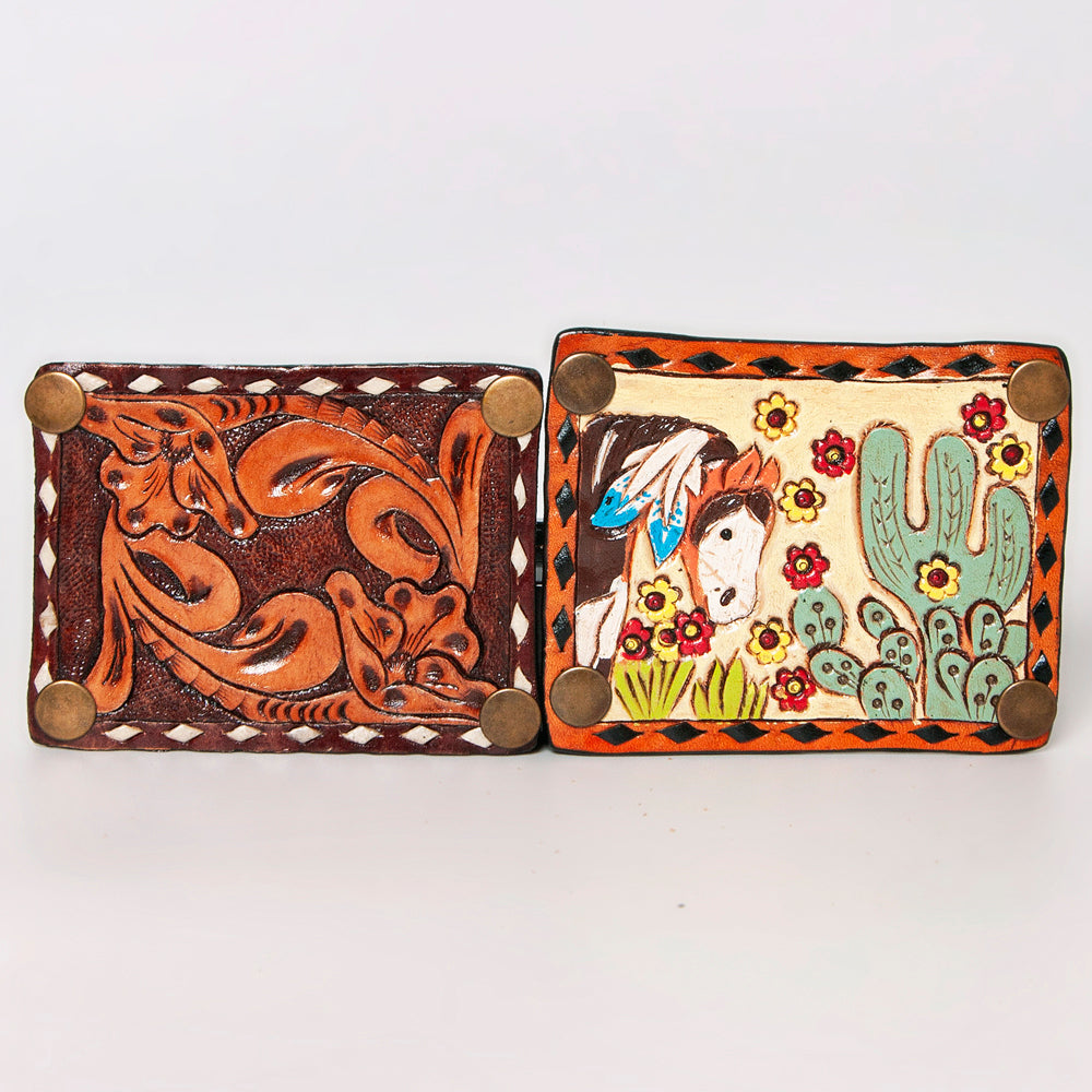 American Darling Crossbody Hand Tooled Hair-On Genuine Leather