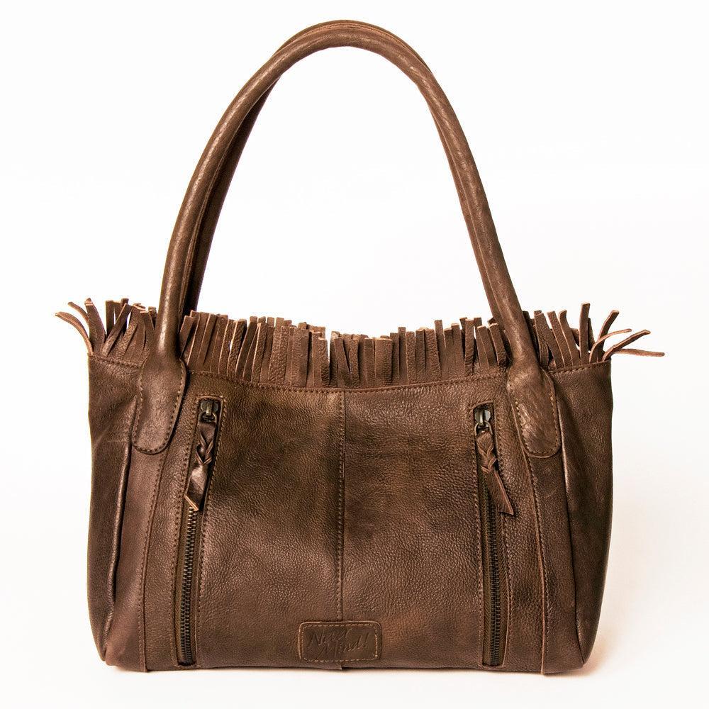 Never Mind Tote Vintage Handmade Genuine Cowhide Leather