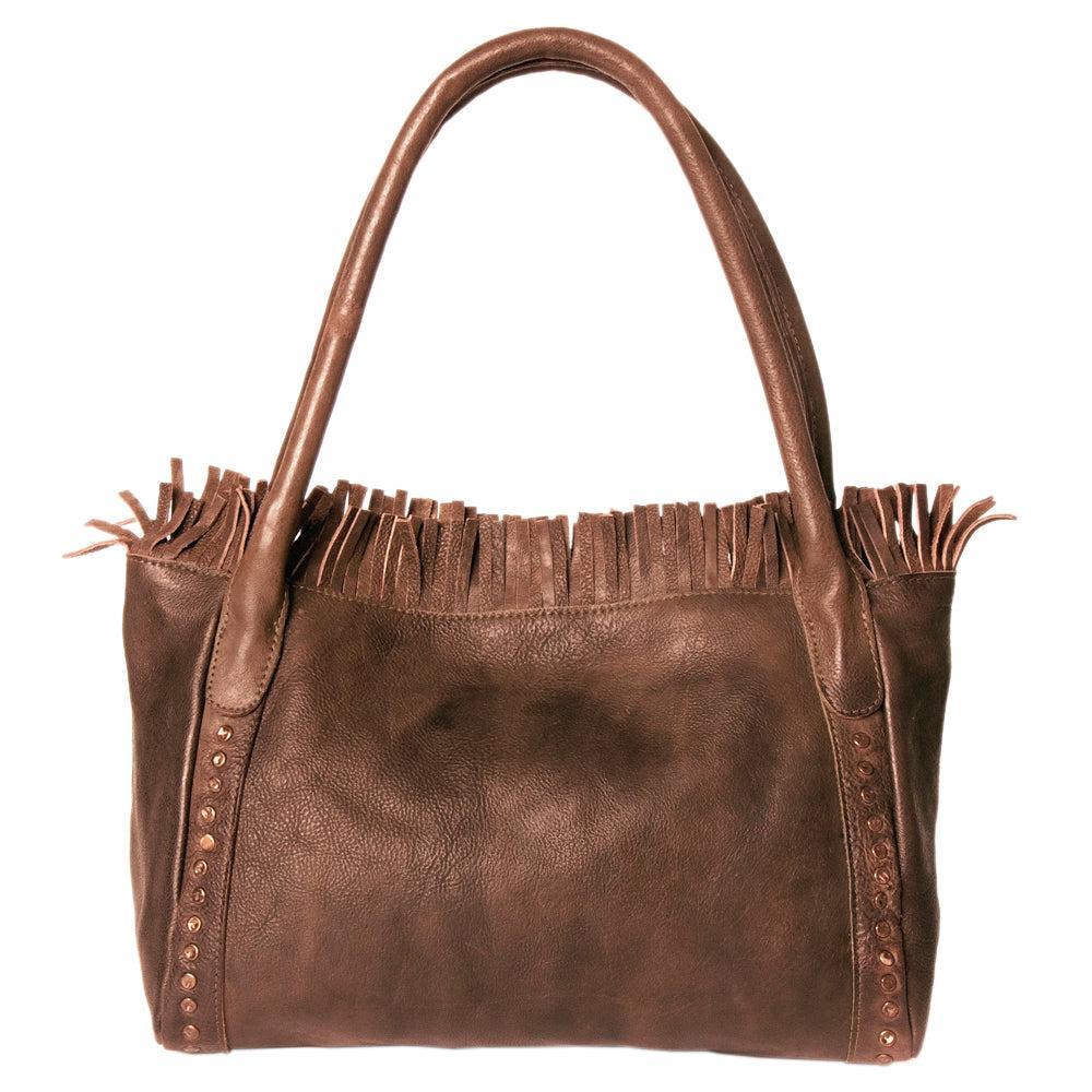 Never Mind Tote Vintage Handmade Genuine Cowhide Leather
