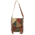 OHLAY Upcycled Wool Canvas Genuine Leather Messenger Bag