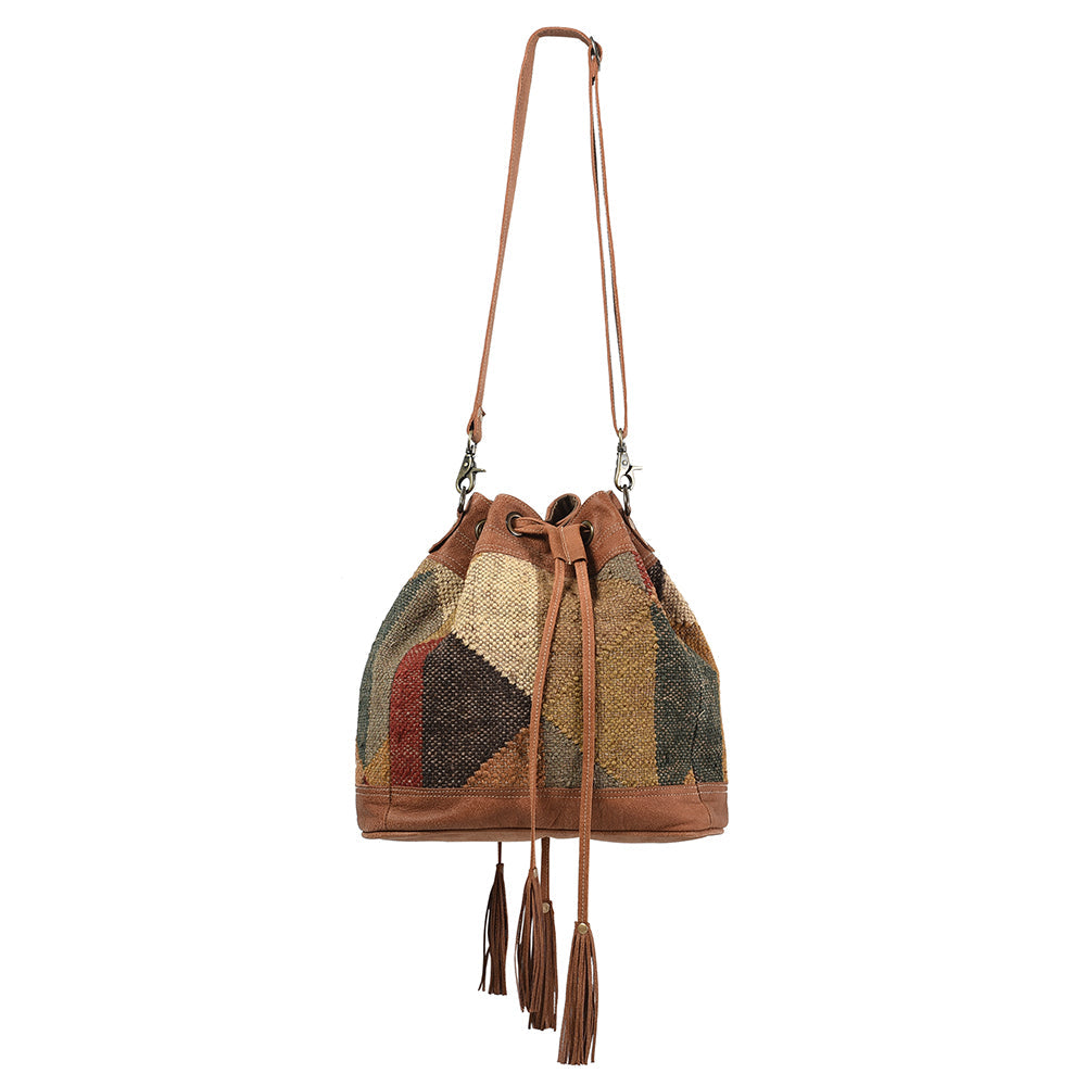 Ohlay Bucket Upcycled Wool Genuine Leather