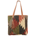 OHLAY Upcycled Wool Genuine Leather Tote