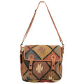 Ohlay Messenger Upcycled Wool Upcycled Canvas Genuine Leather