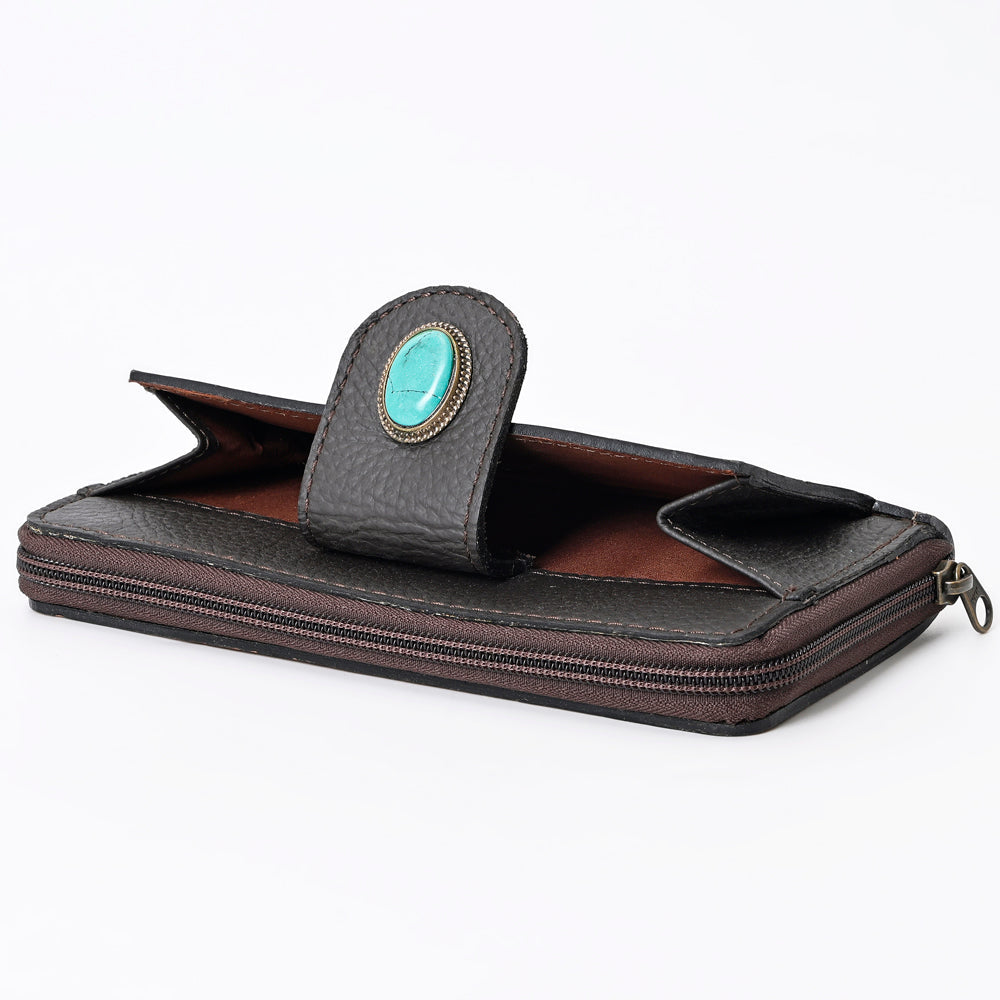 OHLAY Hand-Tooled Genuine Leather Wallet