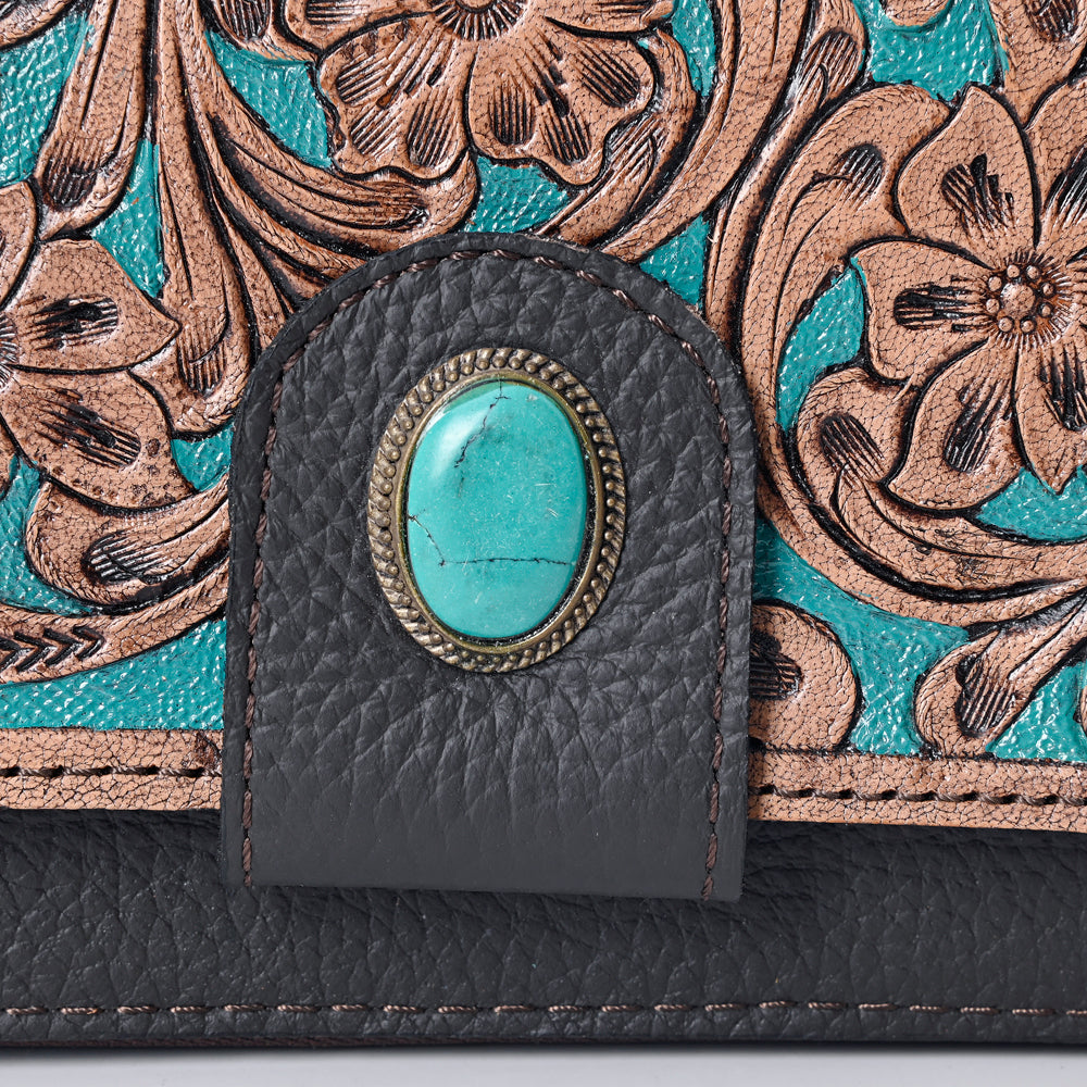 OHLAY Hand-Tooled Genuine Leather Wallet