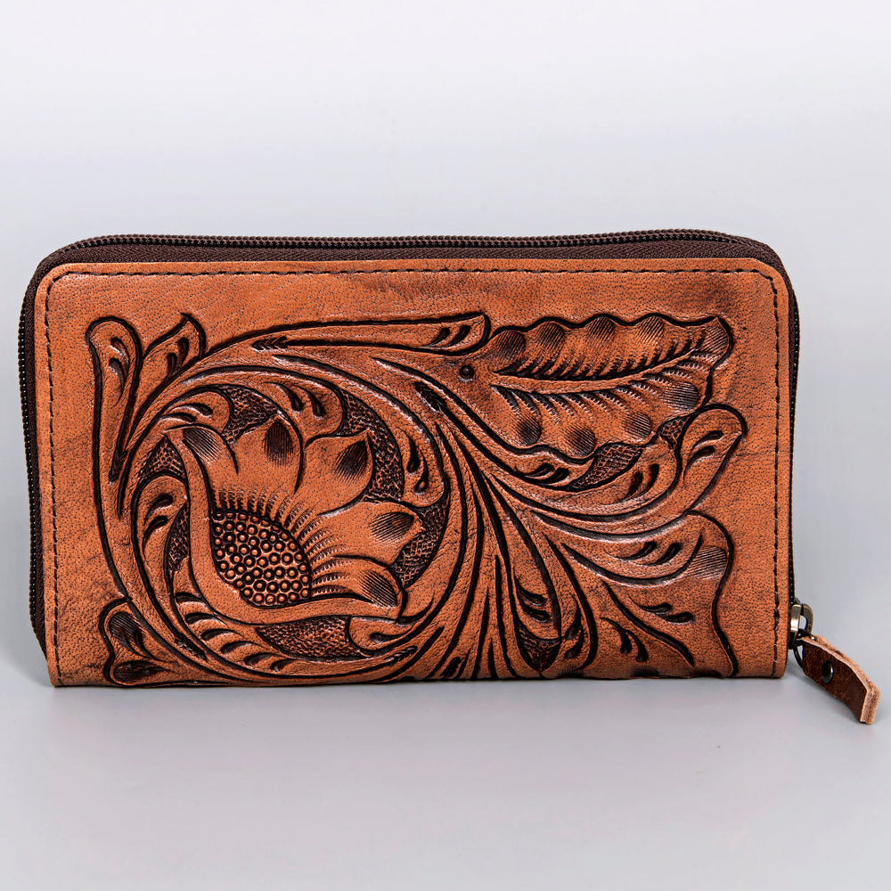 OHLAY Wallet Hand Tooled Genuine Leather Women Bag Western Handbag Purse | Womens Handbags |Leather Belt for Summer