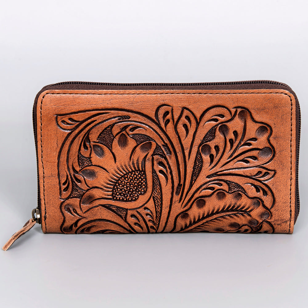 OHLAY Wallet Hand Tooled Genuine Leather Women Bag Western Handbag Purse | Womens Handbags |Leather Belt for Summer