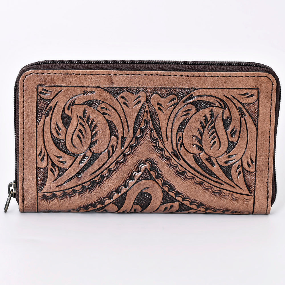 OHLAY Hand-Tooled Genuine Leather Wallet