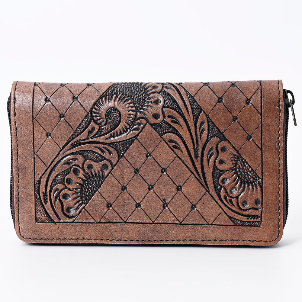 OHLAY Hand-Tooled Genuine Leather Wallet