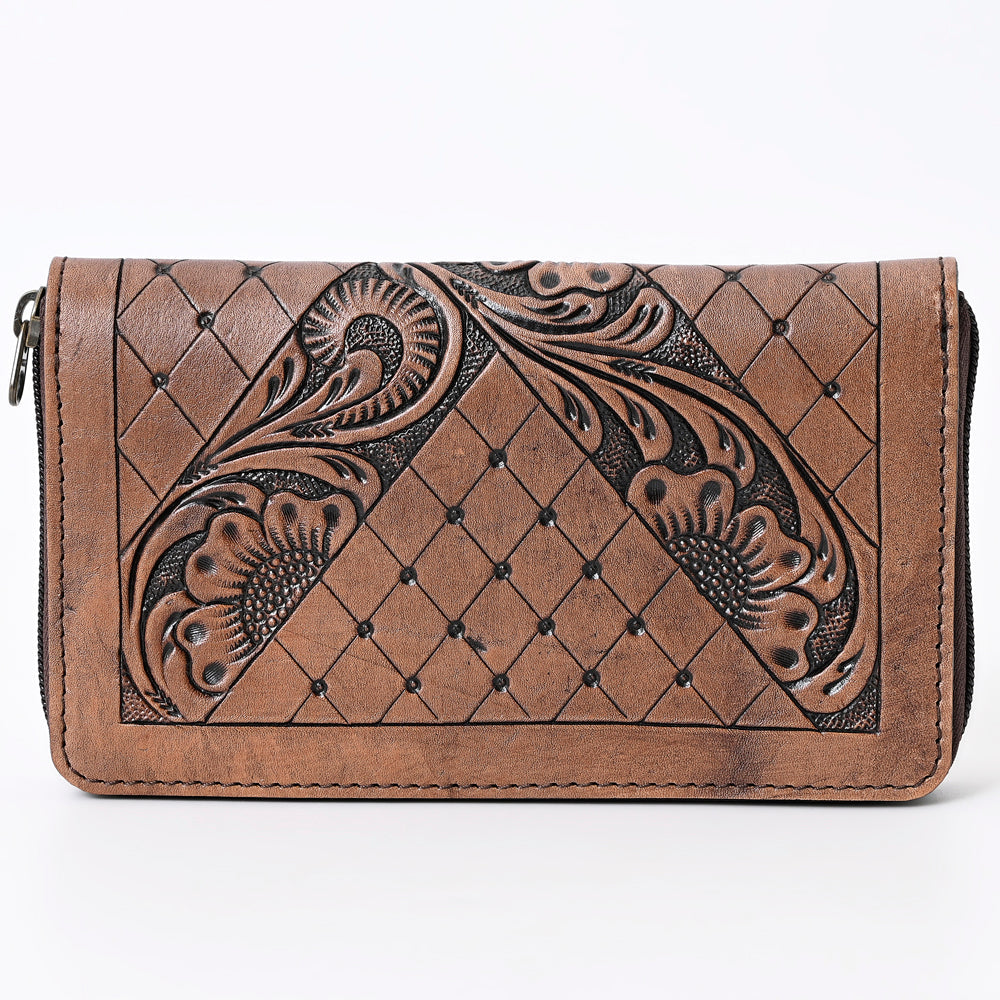 OHLAY Hand-Tooled Genuine Leather Wallet