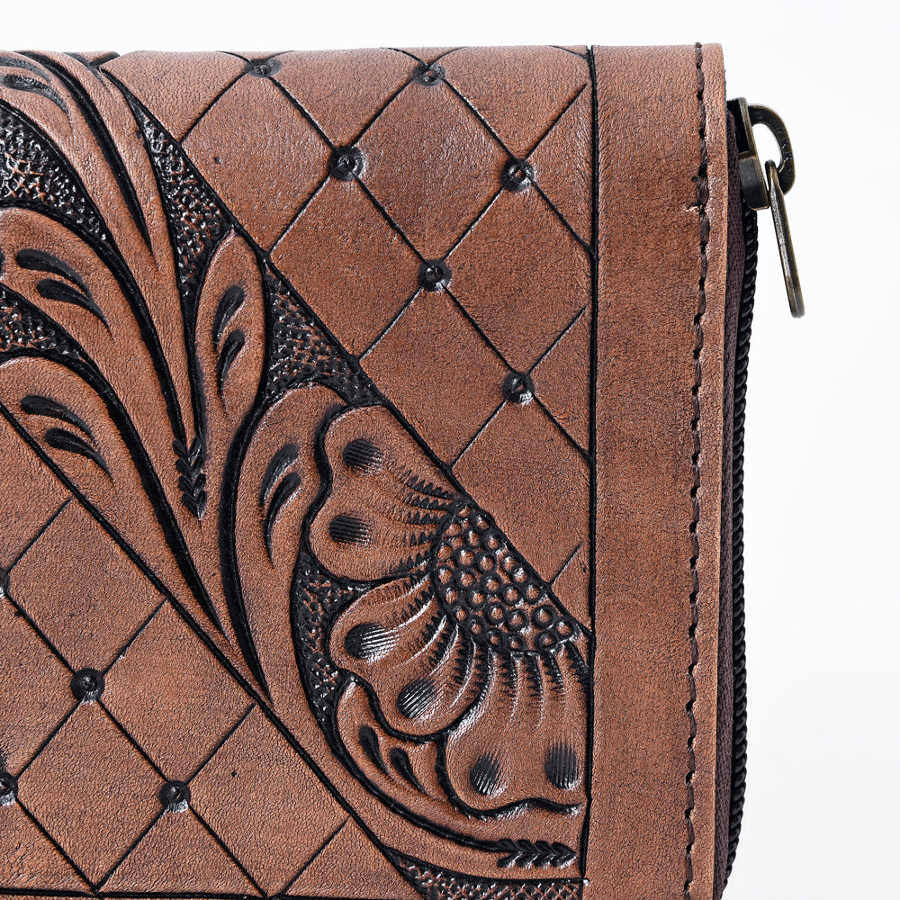 OHLAY Hand-Tooled Genuine Leather Wallet
