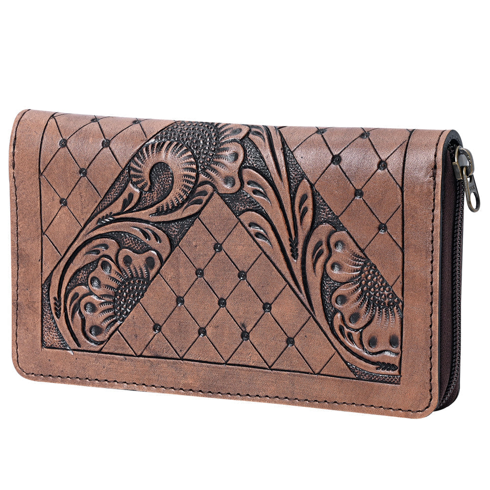 OHLAY Hand-Tooled Genuine Leather Wallet