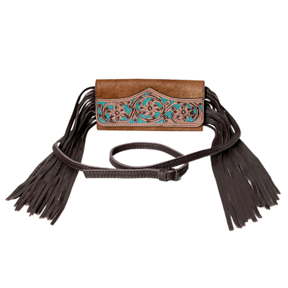 OHLAY Hand-Tooled Hair-On Genuine Leather Wallet