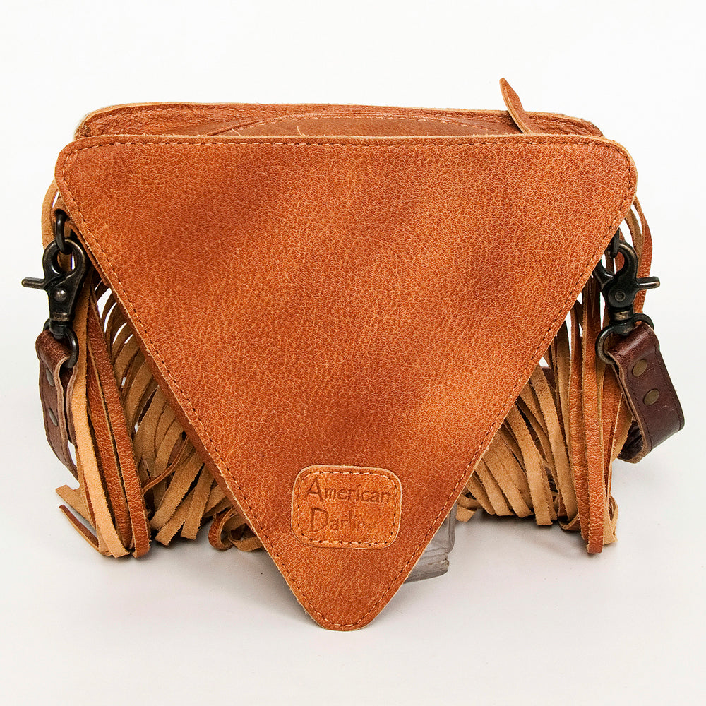 American Darling Cross body Bag, Genuine Leather Western Purse with Hair-On Cowhide, Handcrafted Fringes & YKK Zipper