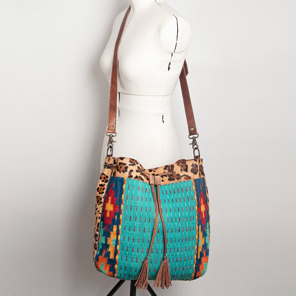 American Darling Saddle Blanket Hair-On Genuine Leather Crossbody Bag