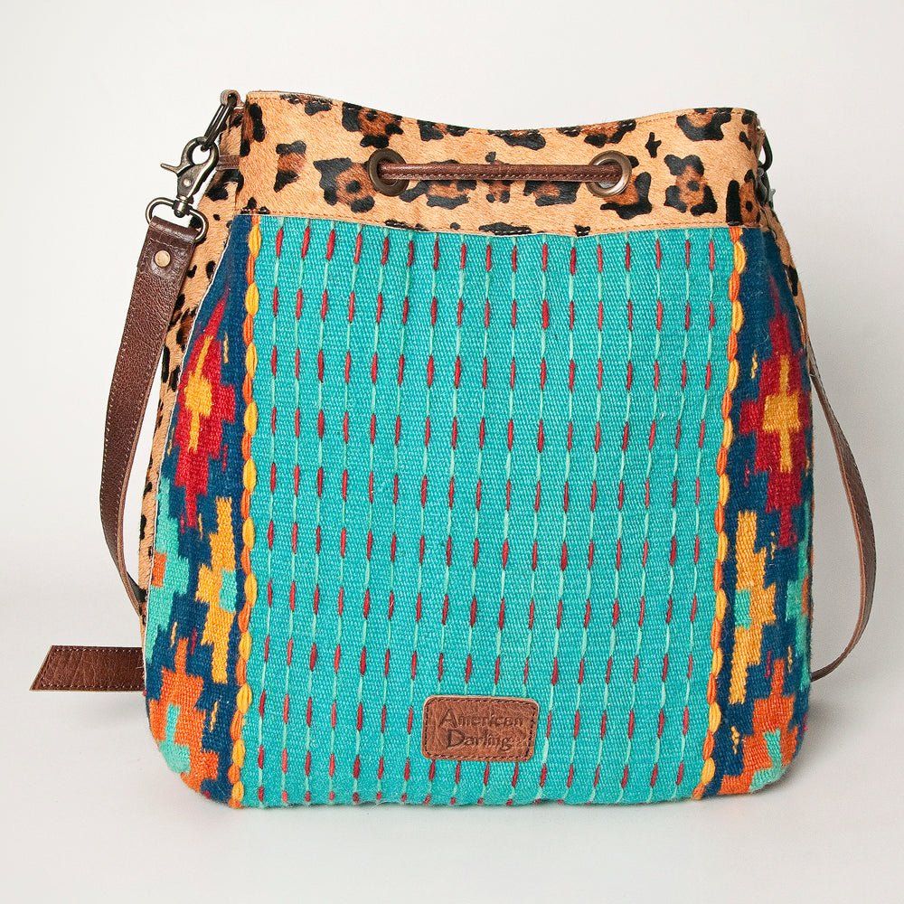 American Darling Saddle Blanket Hair-On Genuine Leather Crossbody Bag