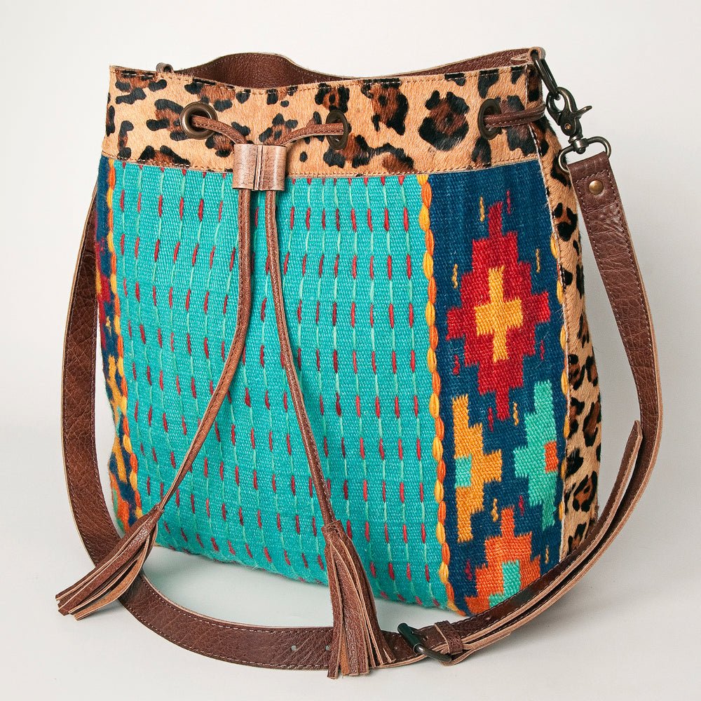 American Darling Saddle Blanket Hair-On Genuine Leather Crossbody Bag