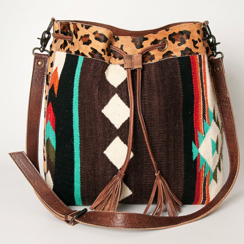 American Darling Saddle Blanket Hair-On Genuine Leather Crossbody Bag